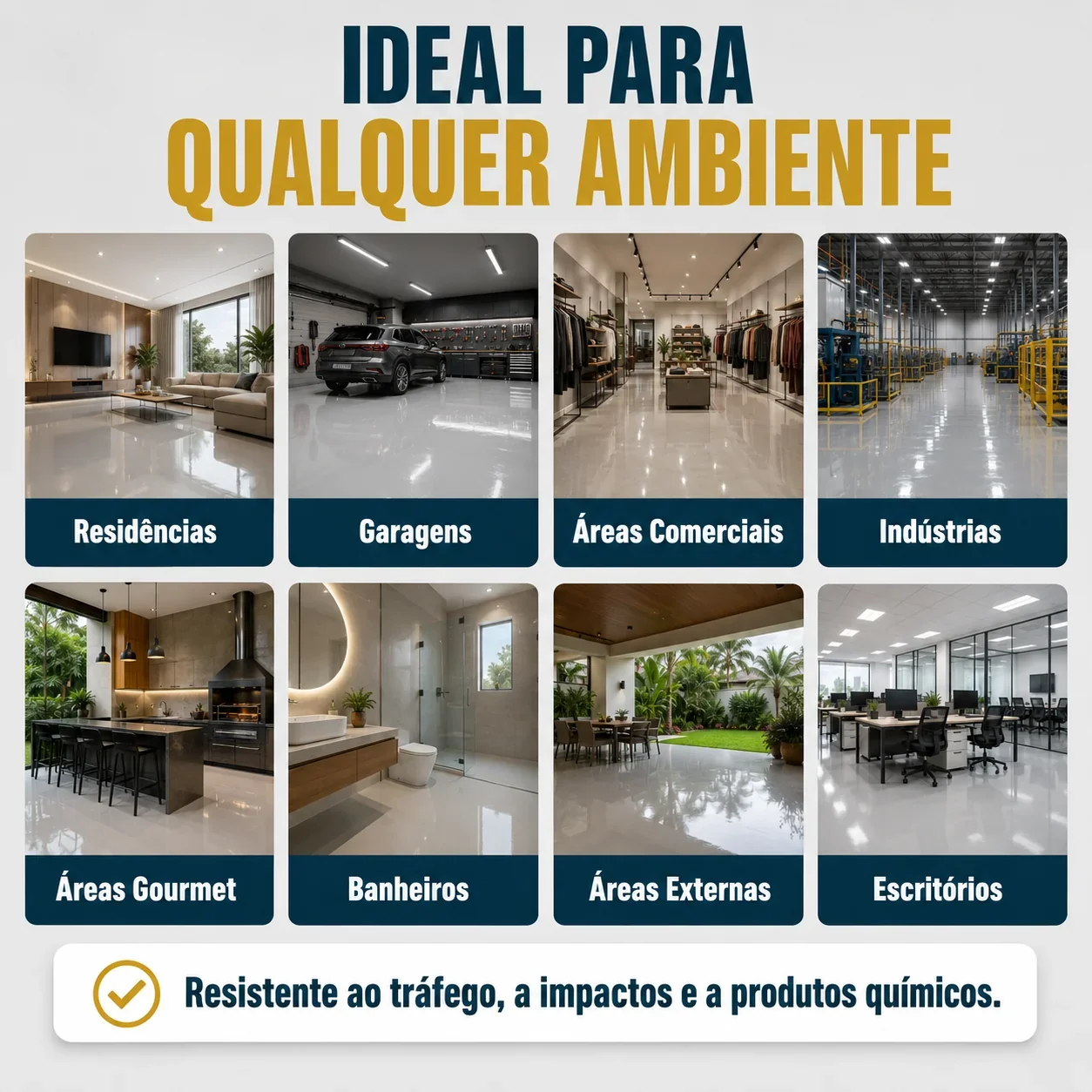 Ambientes ideais para aplicação do revestimento
